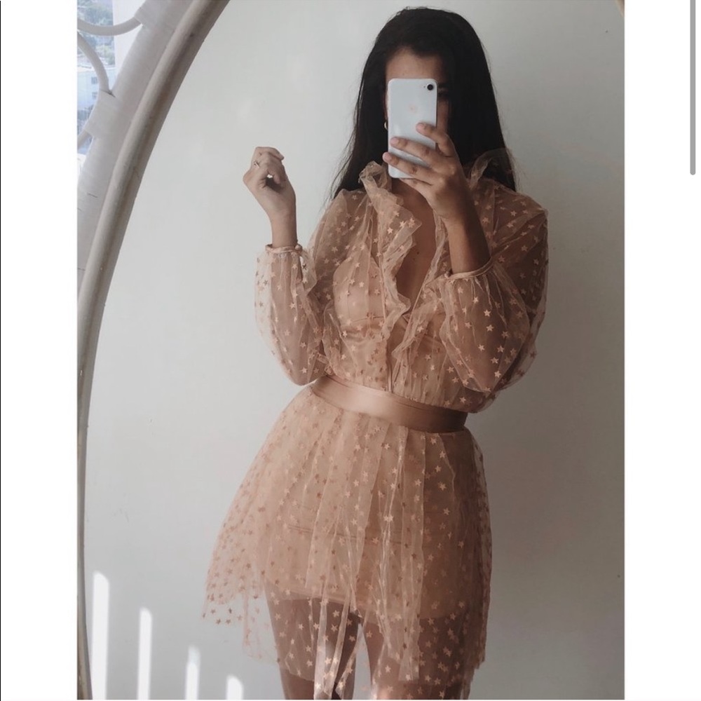 For Love And Lemons Peach Starlet Mini Dress Rare - Picture 14 of 14